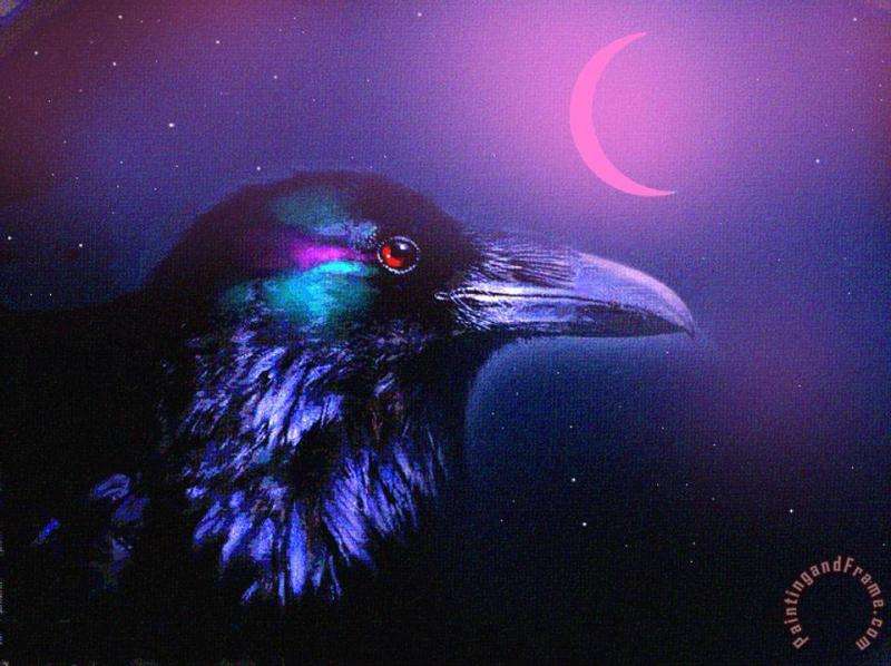 Cuervo y luna rompecabezas en línea