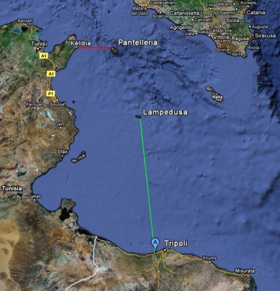 Tripoli-Lampedusa Pussel online