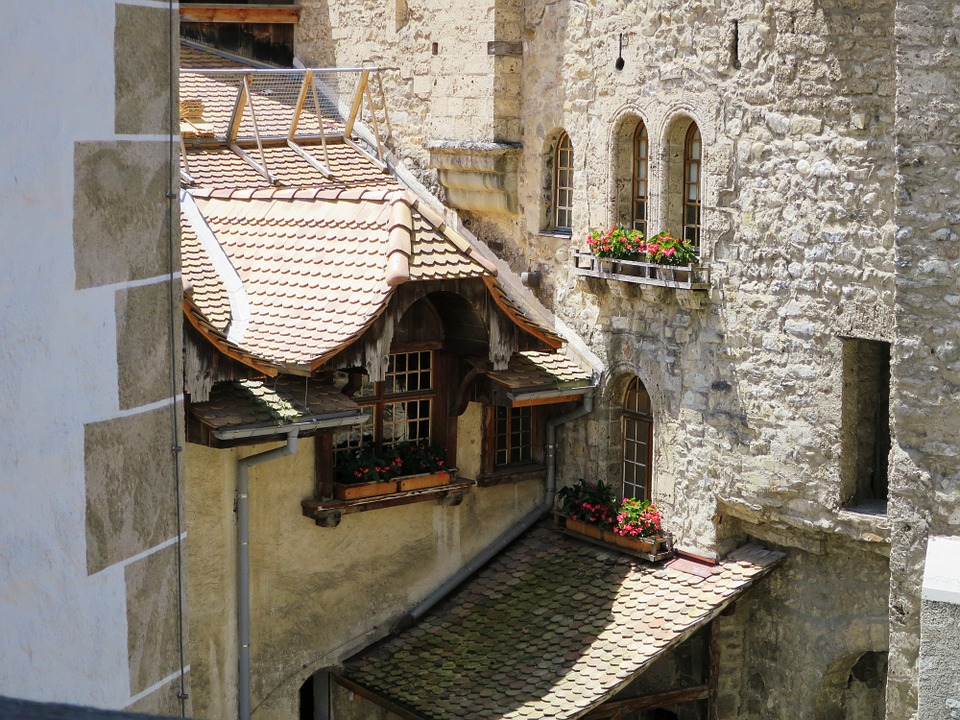 Schloss Chillon. Schweiz. Online-Puzzle