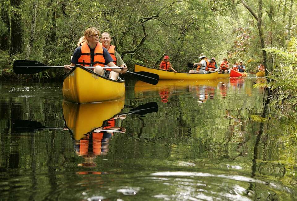 Пътуване с кану. онлайн пъзел