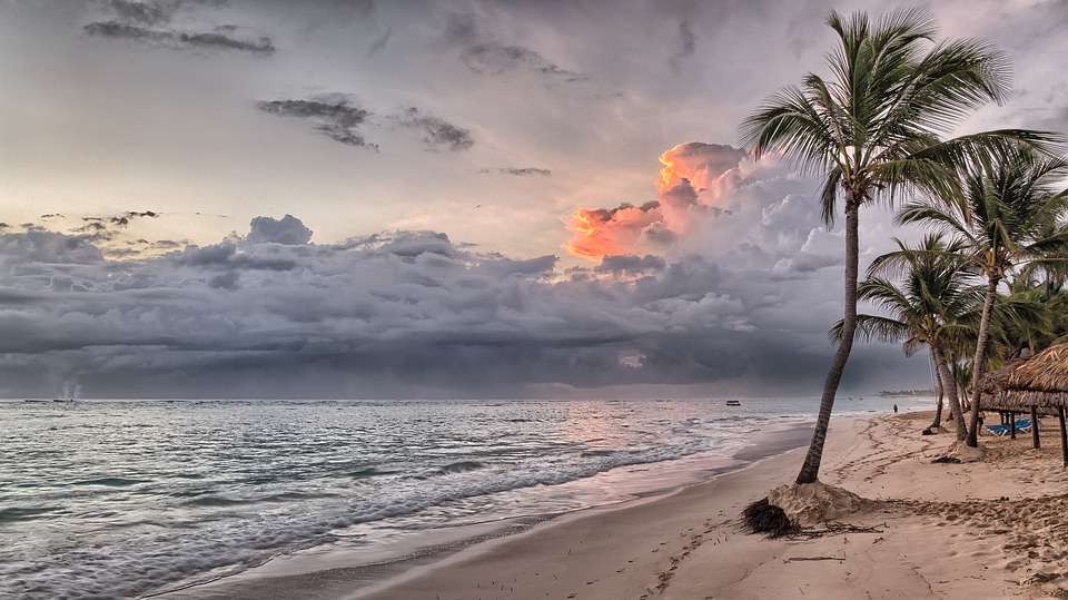 Dominikanska republikens strand. pussel på nätet