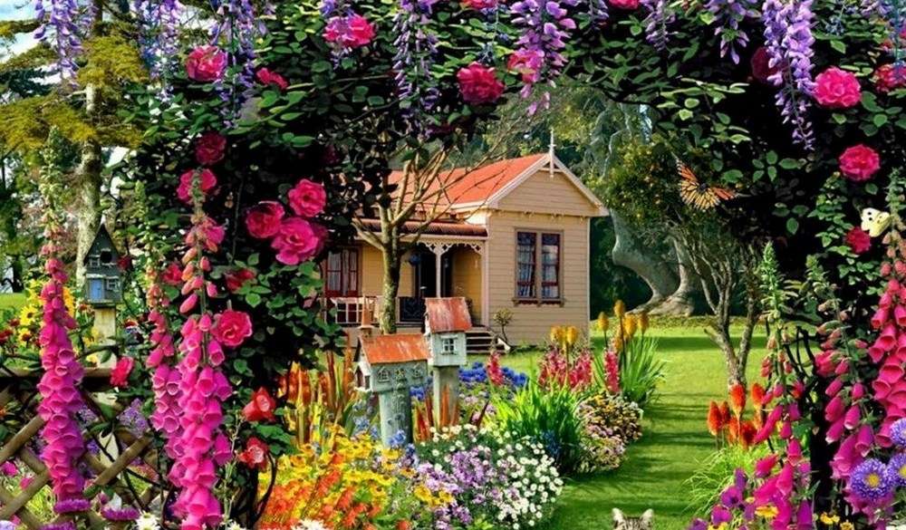 Colorful gardens online puzzle