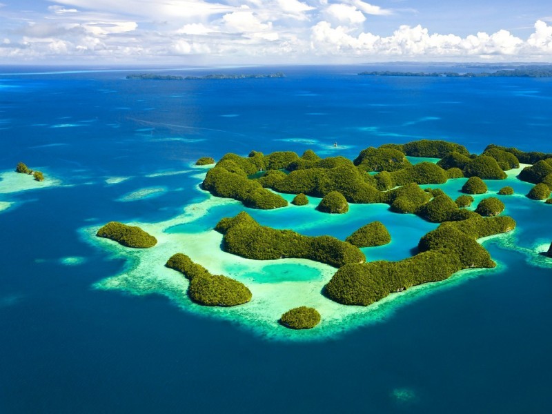 Острови в океана. онлайн пъзел