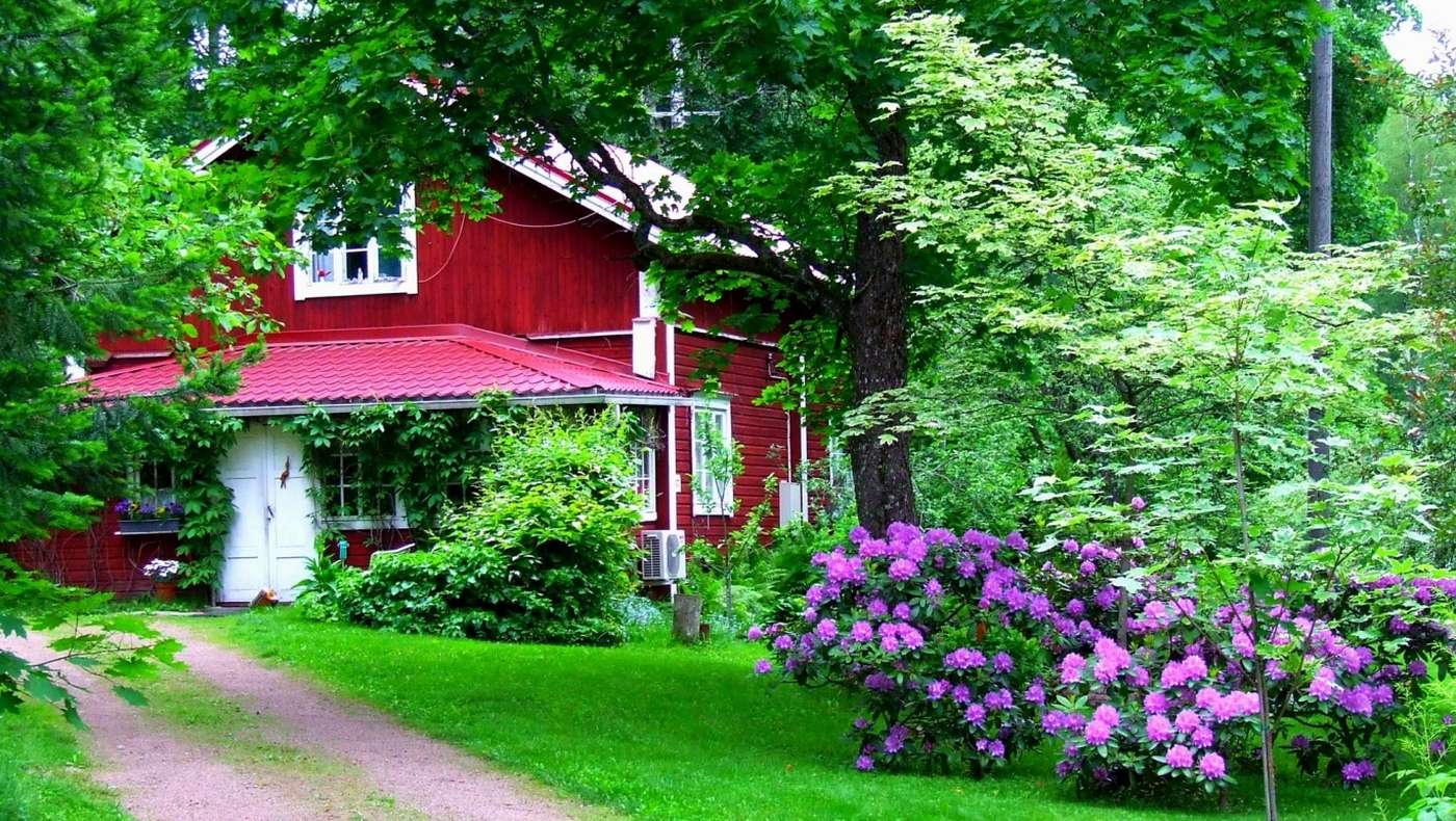 Σπίτι με κήπο online παζλ