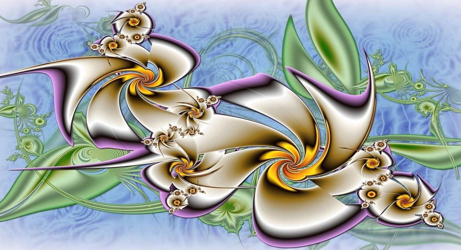 Flower-abstraktion pussel på nätet