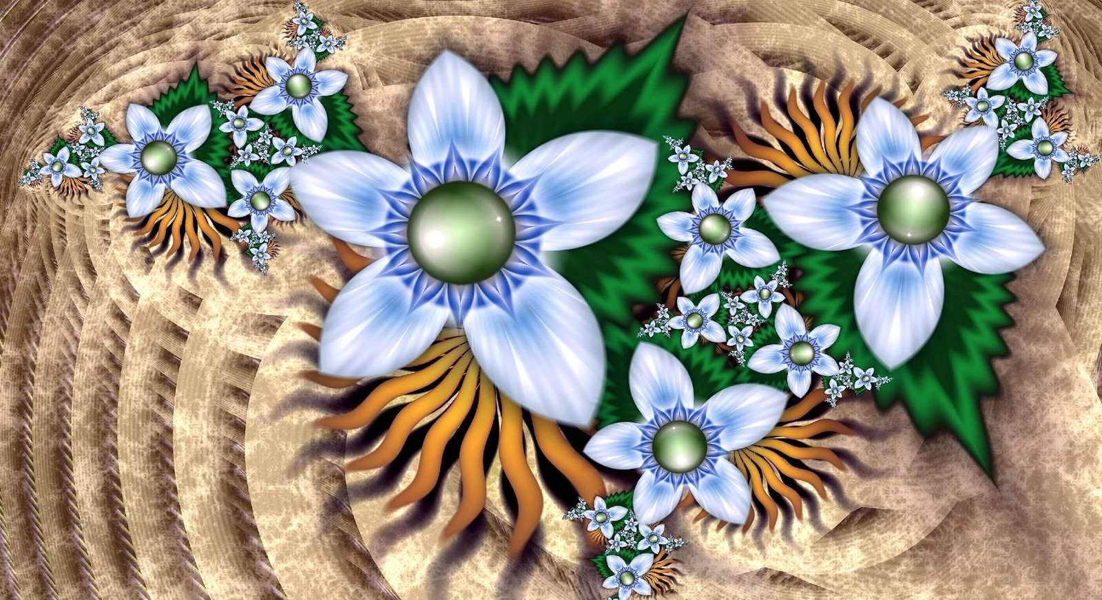 Flower-abstraction online puzzle