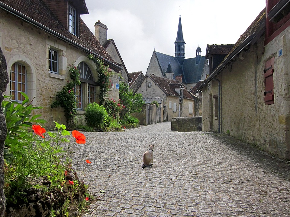 Byn Montresor på Loire. pussel på nätet