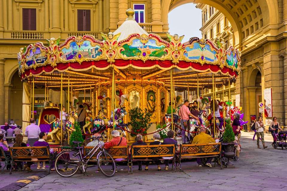 Karusell i Florens. Pussel online