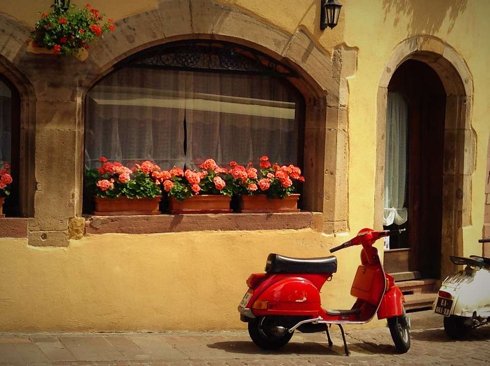 Scooter rosso puzzle online