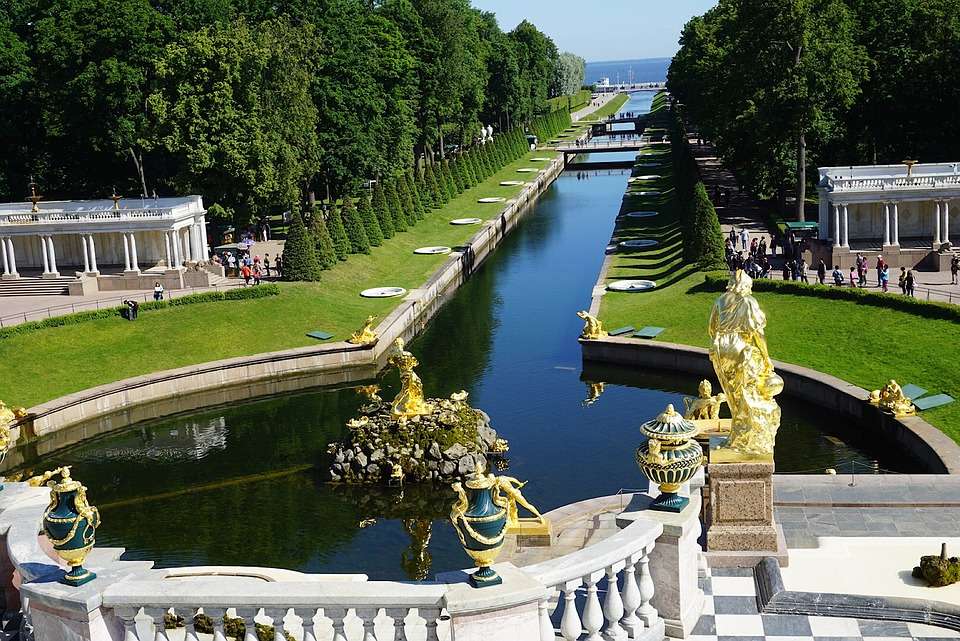 São Petersburgo. Jardins. quebra-cabeças online
