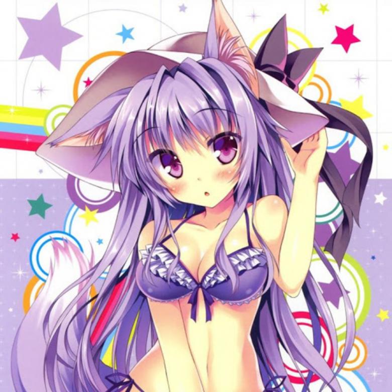 Anime Cat Pussel online