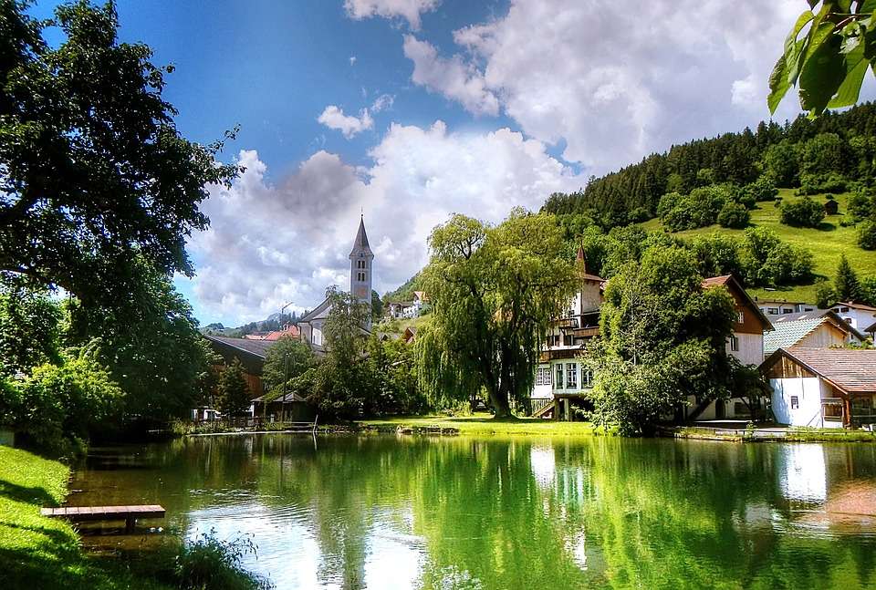 The town of Fiss in Austria. online puzzle