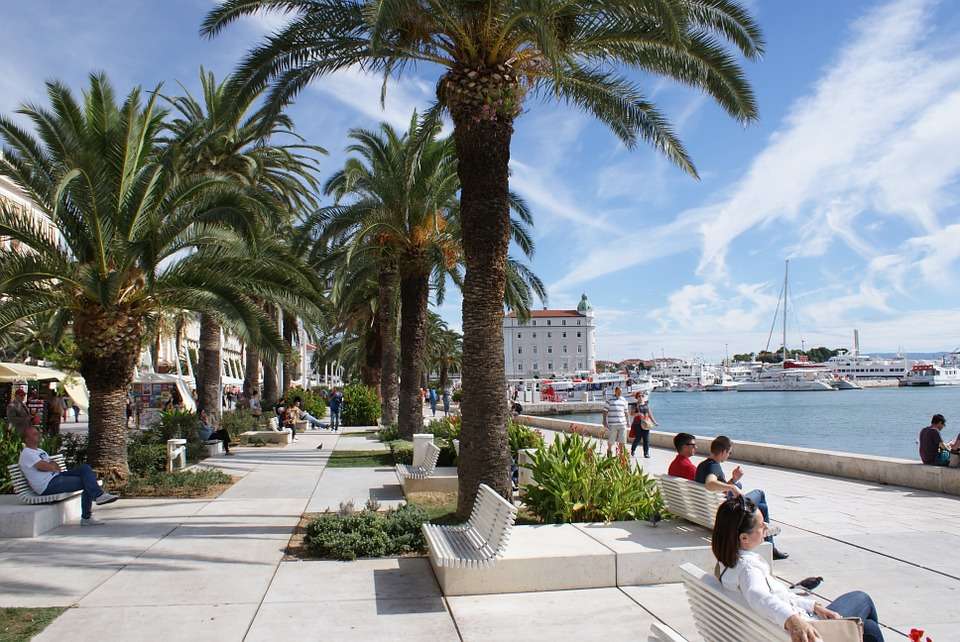 Promenade in Split. Puzzlespiel online