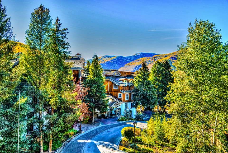 Colorful Vail in Colorado. jigsaw puzzle online
