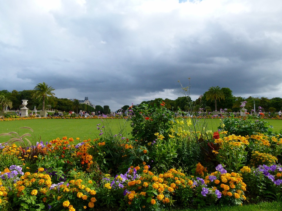 Luxemburgs trädgårdar. Paris. pussel på nätet