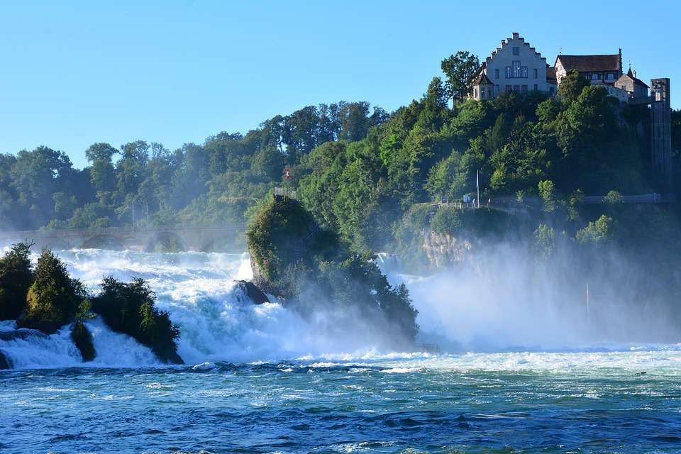 Рейнски водопади. онлайн пъзел
