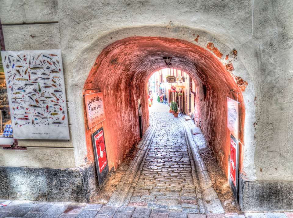 A street in Stockholm. jigsaw puzzle online