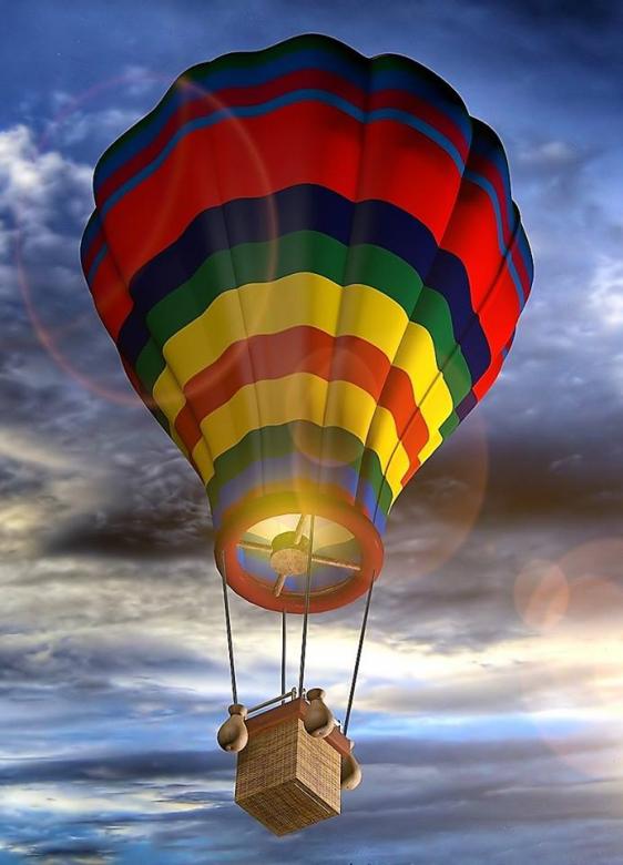 空中の気球 オンラインパズル