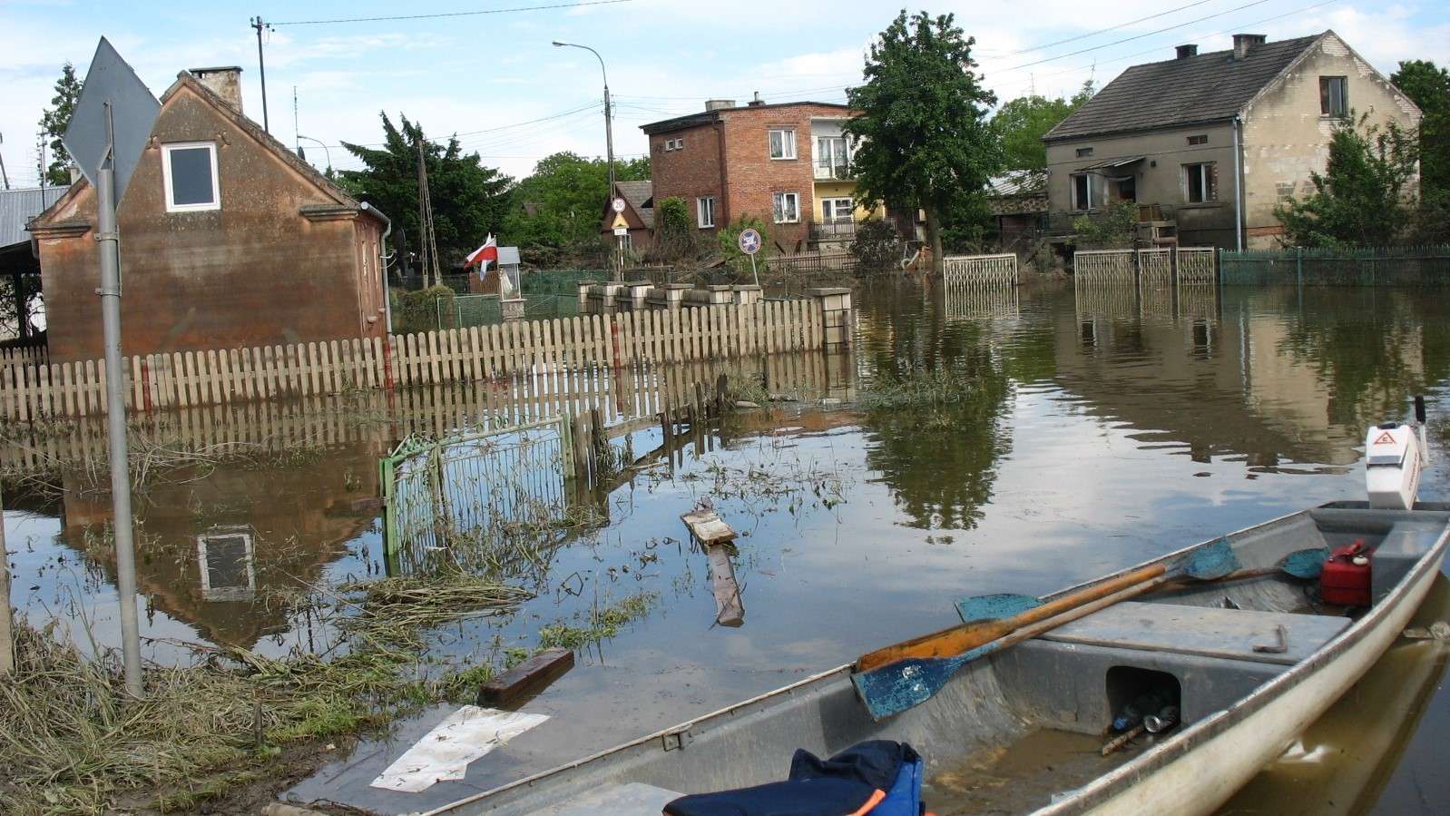 Översvämning i Sandomierz. pussel på nätet