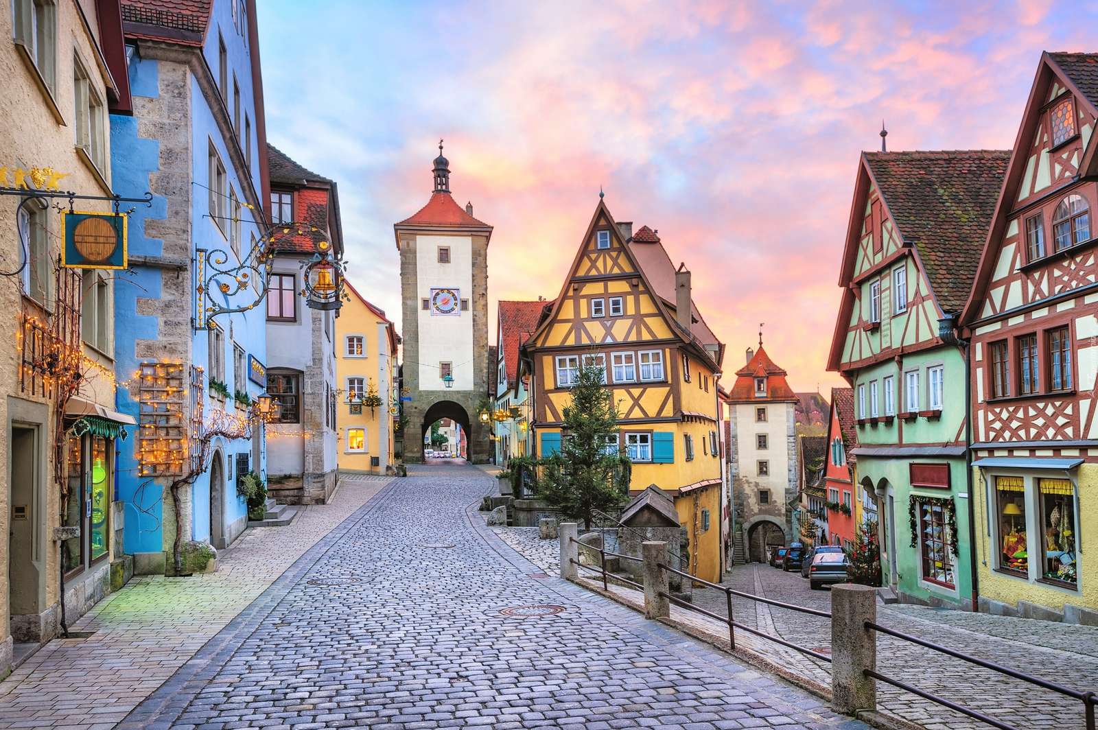 Kleurrijke Rothenburg. legpuzzel online