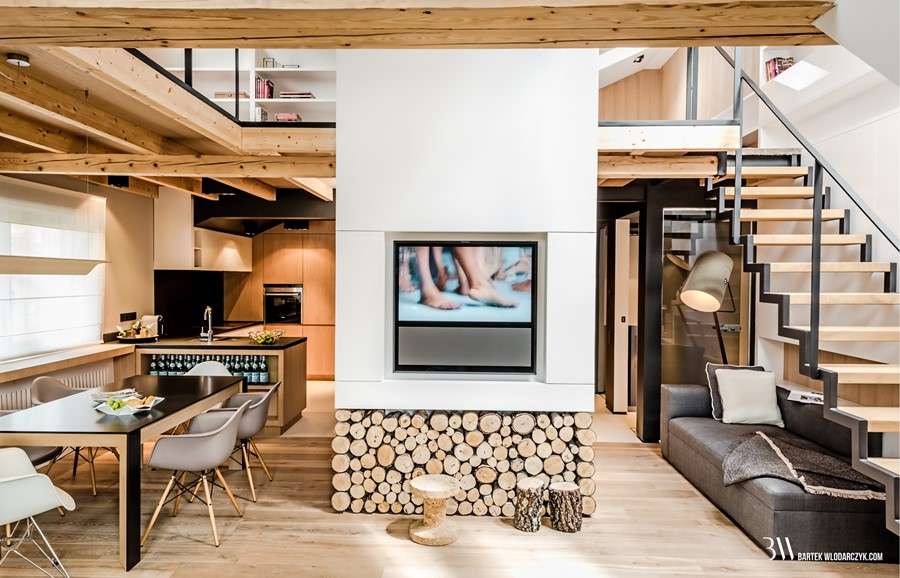 Living room with mezzanine online puzzle
