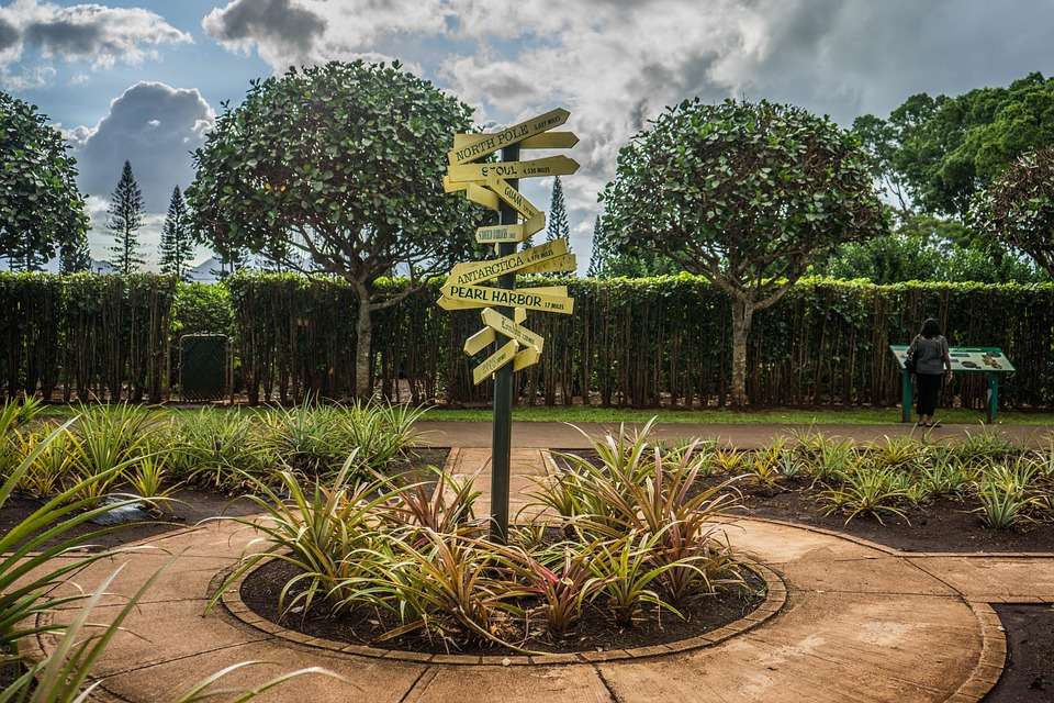Signpost in Hawaii. jigsaw puzzle online