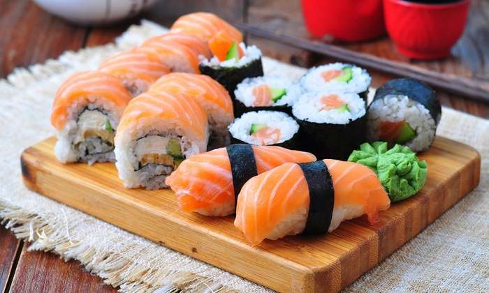 sushi - pește puzzle online