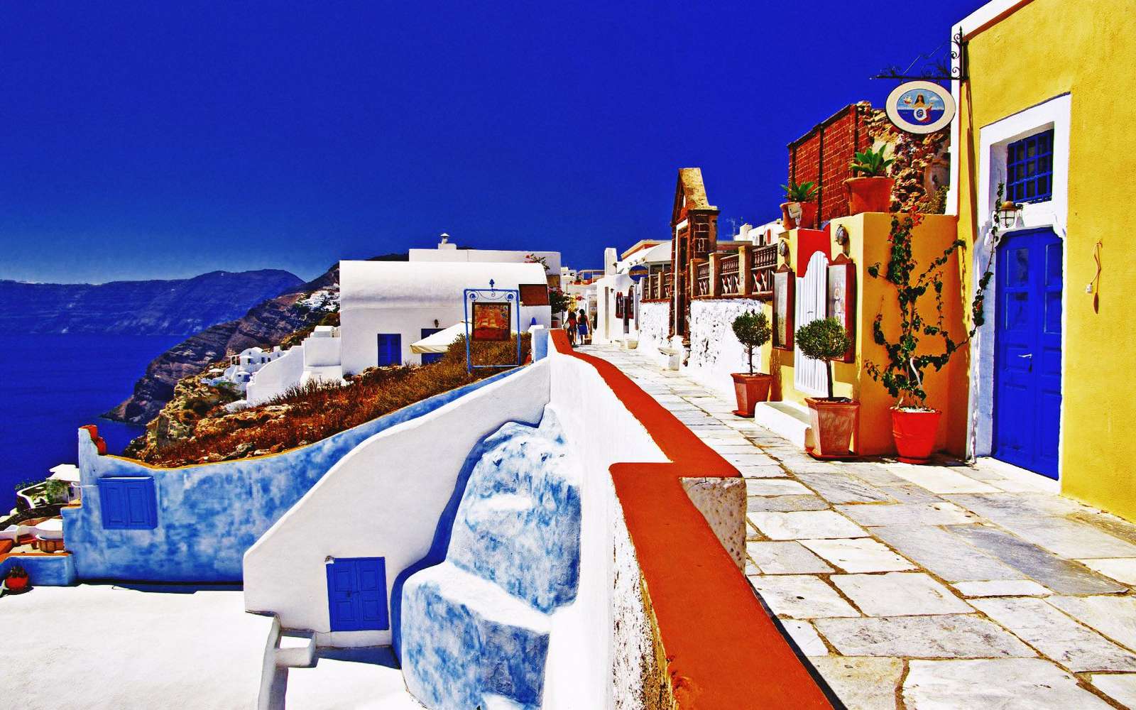 Een straat in Santorini. legpuzzel online