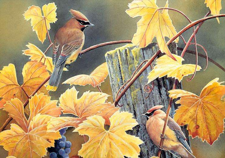 Birds sat on the twig jigsaw puzzle online