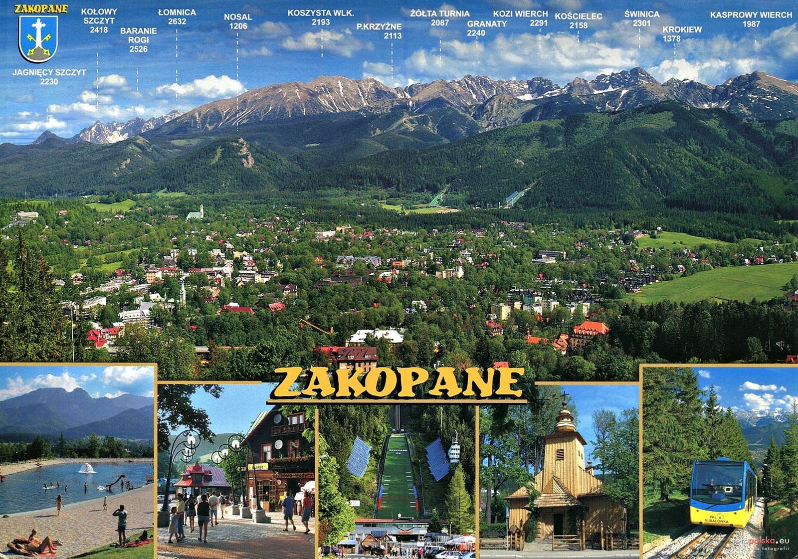 Une carte postale de Zakopane. puzzle en ligne