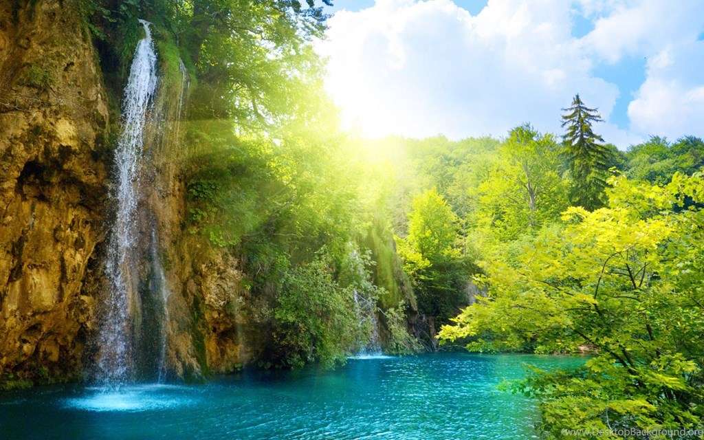 Fabulous waterfall online puzzle
