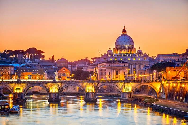Avond over Rome. online puzzel