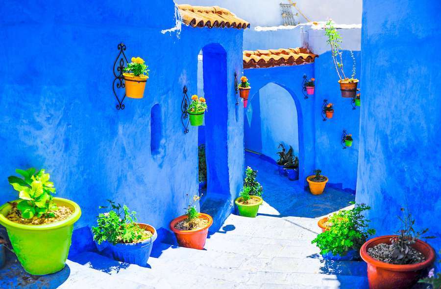 Een straat in Marokko. online puzzel