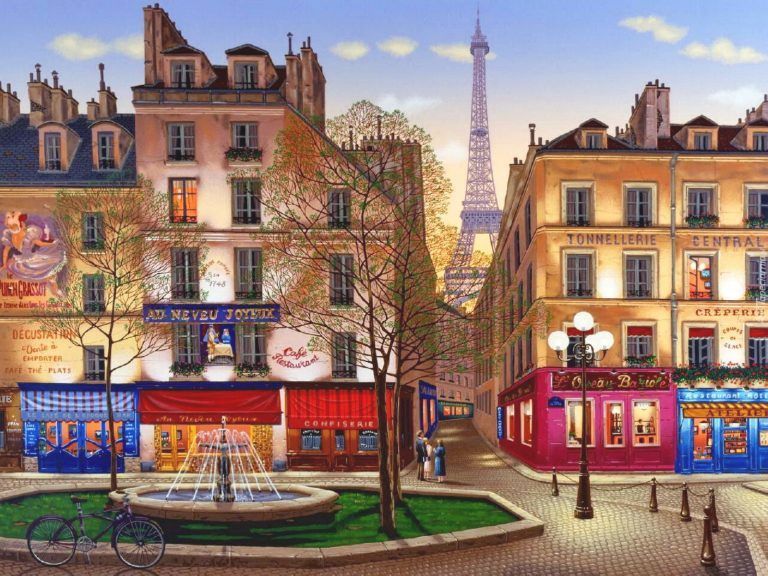 unter dem Himmel von Paris Online-Puzzle