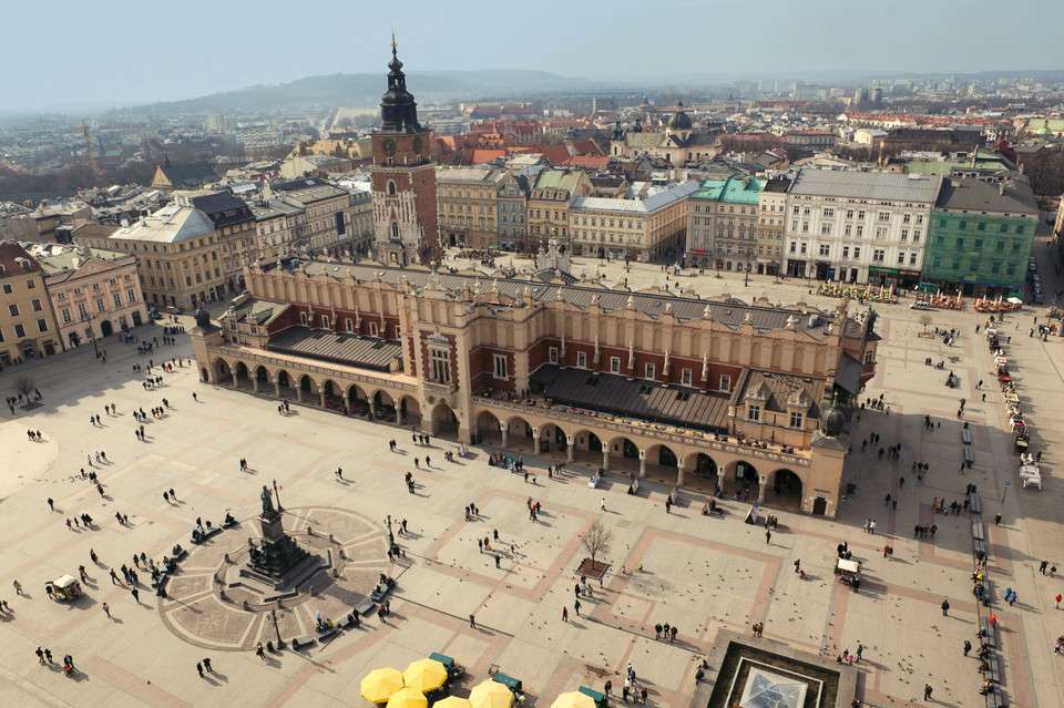 Panorama över Krakow. pussel på nätet