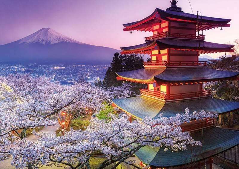 Japonsko kvetoucí třešeň skládačky online