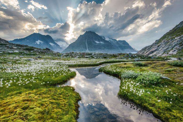 Alpská krajina. skládačky online