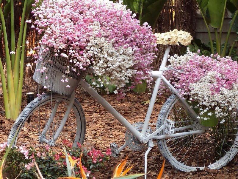 Virágos kerékpár. kirakós online