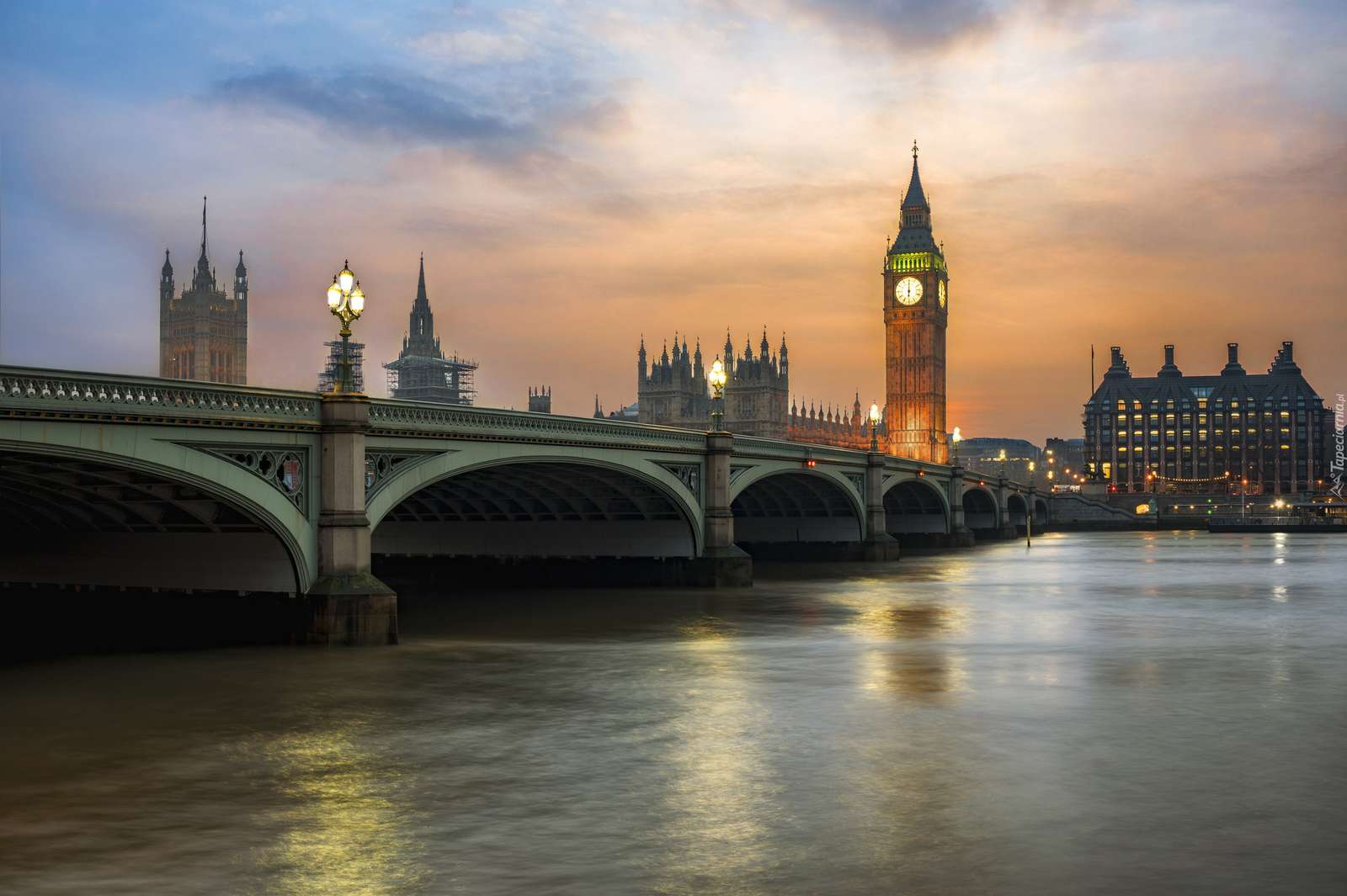 Londres. Puente de Westminster rompecabezas en línea