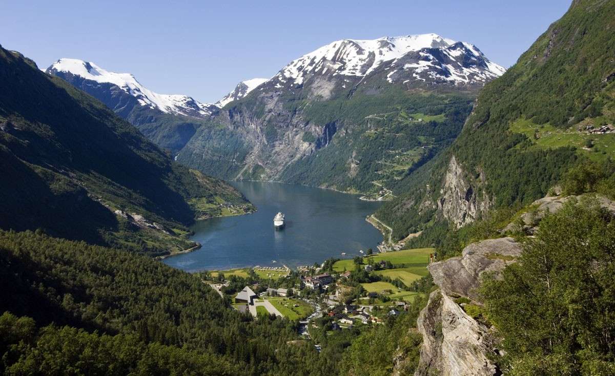 Νορβηγικό τοπίο. παζλ online