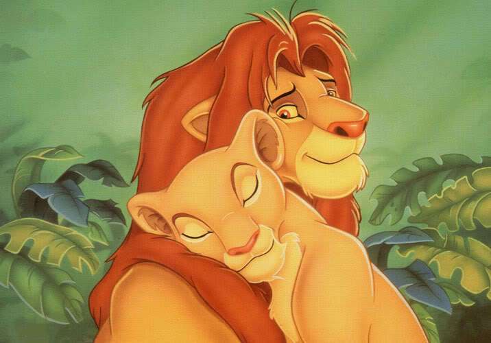 Lejonkungen - Simba och Nala Pussel online