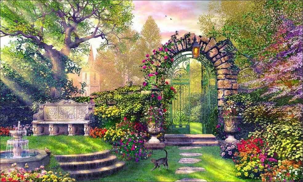 素晴らしい庭園。 オンラインパズル