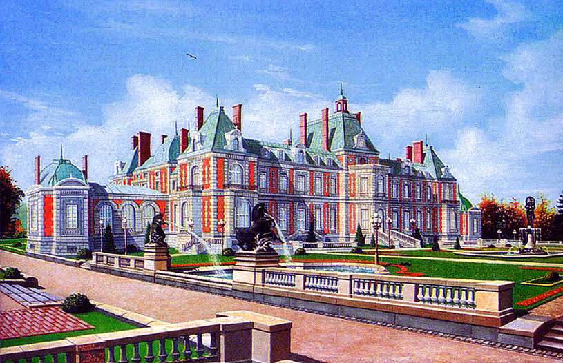 Der ehemalige Palast in Świerk Online-Puzzle