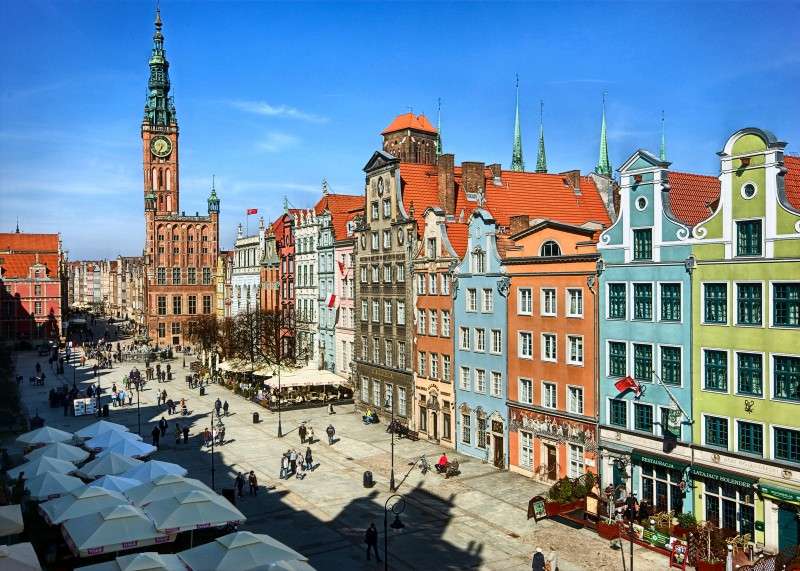 Старый город в Гданьске пазл онлайн