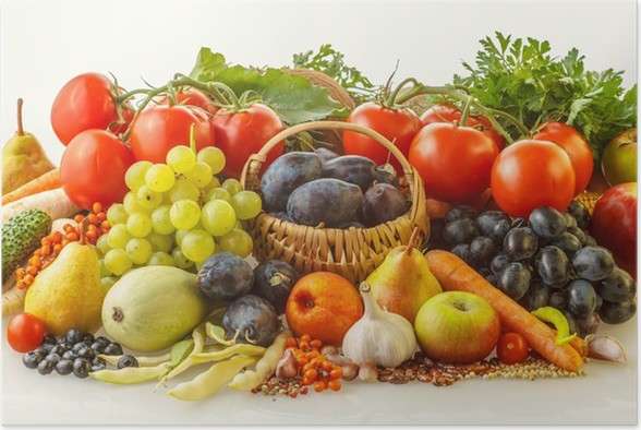 Zöldségek és gyümölcsök. kirakós online