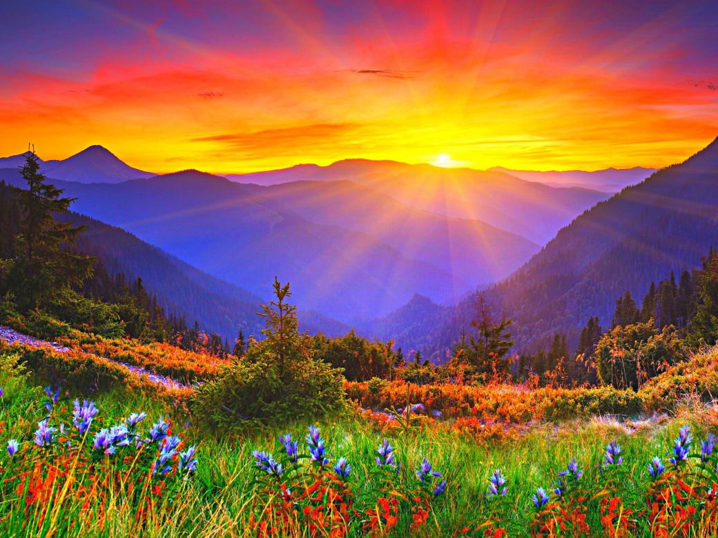 Morning in the mountains. jigsaw puzzle online