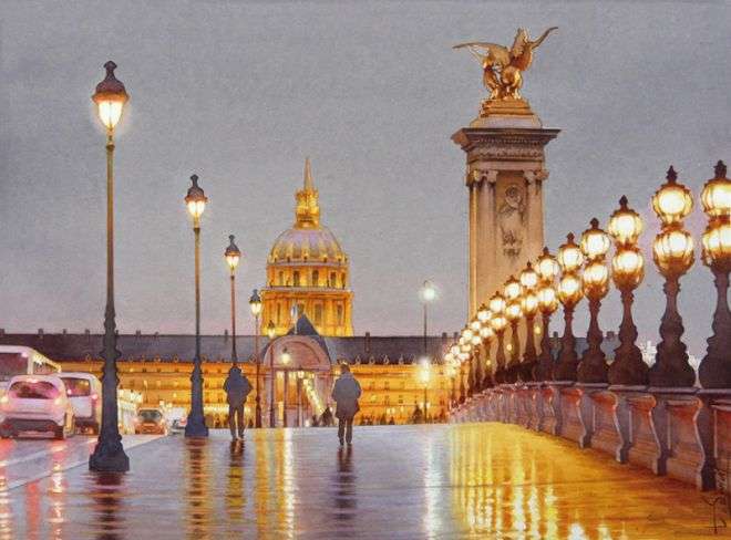 Paris in the evening. jigsaw puzzle online