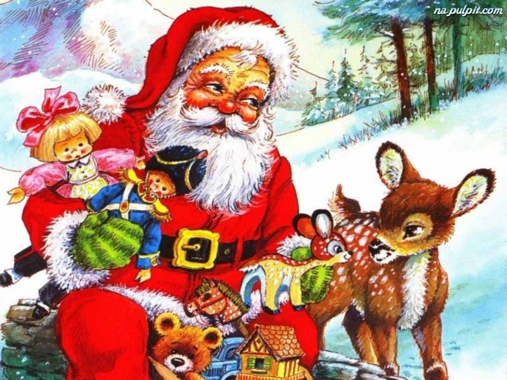 Père Noël avec des cadeaux puzzle en ligne