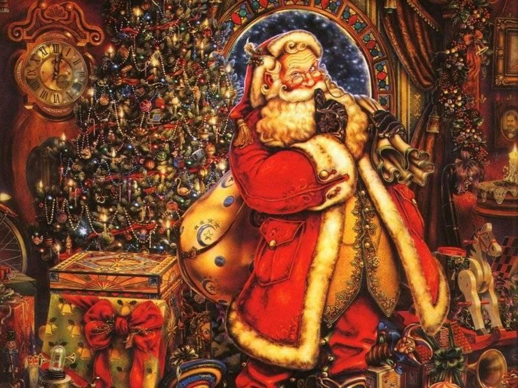 De kerstman staat al voor de deur. legpuzzel online