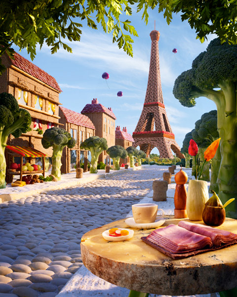 Paysage comestible: Paris. puzzle en ligne